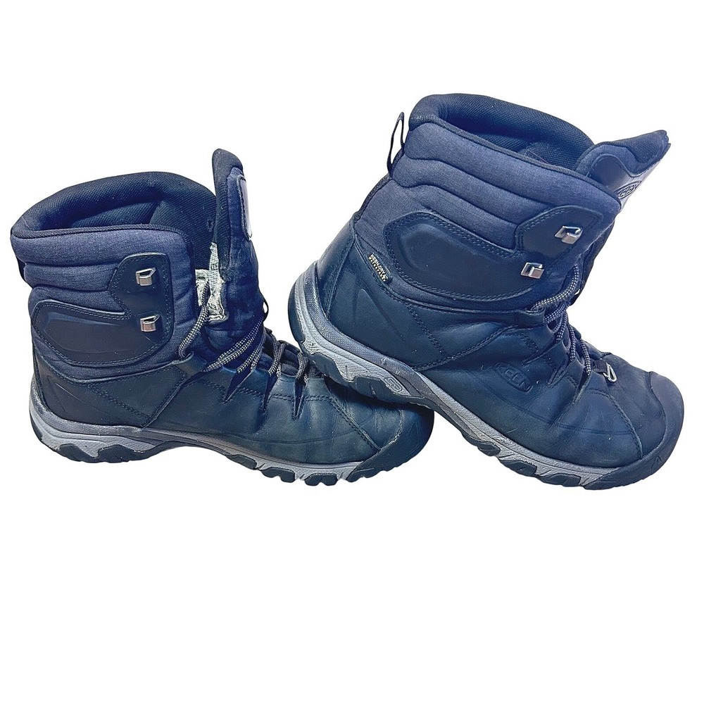 KEEN Mens 11.5 Black Insulated Waterproof Winter Hiking Boots Gorpcore Outdoor